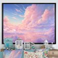 thumbnail image 1 of Designart "Whimsical Cloud Scenery III" Sky Floater Framed Wall Art Living Room, 1 of 5