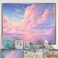 thumbnail image 1 of Designart "Whimsical Cloud Scenery III" Sky Floater Framed Wall Art Living Room, 1 of 5