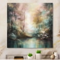 thumbnail image 1 of Designart "Whimsical Flowing Stream" Landscape Mountains Metal Art Living Room, 1 of 5
