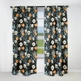 thumbnail image 1 of Designart "Whimsical Garden In Bohemian Style III" Floral Blackout Curtain Single Panel, 1 of 4