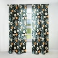 thumbnail image 1 of Designart "Whimsical Garden In Bohemian Style III" Floral Room Darkening Curtain Single Panel, 1 of 6