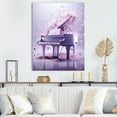 thumbnail image 1 of Designart "Whimsical Waltz On The Purple Piano" Music Wall Decor, 1 of 7