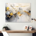 thumbnail image 1 of Designart "Whimsical Waves in Black and Gold II" Abstract Shapes Metal Wall Decor, 1 of 5