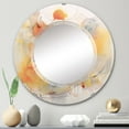thumbnail image 1 of Designart "Whirling Colors in Orange and Yellow I" Minimalism Round Wall Mirror - Modern Oval Printed Decorative Oversized Mirror - Multiple Color Options, 1 of 4