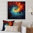 thumbnail image 1 of Designart "Whirling Kaleidoscope Colorful Storm I" Abstract Floater Framed Canvas Wall Art, 1 of 7
