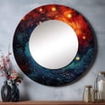thumbnail image 1 of Designart "Whirling Kaleidoscope Colorful Storm I" Storms Rund Mirror For Wall Decor - Large Multi-Color Round Print Mirror - Round Traditional Mirror 29" x 29" Inch - Wall Mounted Round Large Mirror, 1 of 5