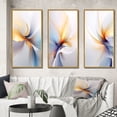thumbnail image 1 of Designart "Whirling Light Blue Opulence Tender Waves II" Abstract Shapes Framed Wall Art Set Of 3 - Blue Transitional Frame Canvas Set For Living Room Decor, 1 of 6