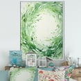thumbnail image 1 of Designart "Whirling Verdant Green Wreaths" Wreath Floater Framed Wall Art Prints, 1 of 5