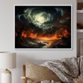 thumbnail image 1 of Designart "Whirlwind Fury Green Storm II" Landscapes Floater Framed Canvas Print, 1 of 7