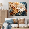 thumbnail image 1 of Designart "Whirlwind Patterns Blue and White Line Art" Modern Canvas Wall Art, 1 of 5
