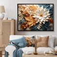 thumbnail image 1 of Designart "Whirlwind Patterns Blue and White Line Art" Modern Floater Framed Canvas Wall Art, 1 of 7