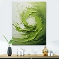 thumbnail image 1 of Designart "Whispering Abstract Spiral in Green and White II" Abstract Canvas Wall Art - Modern White Abstract Spirals Living Room Canvas Art, 1 of 6