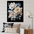thumbnail image 1 of Designart "Whispering Beige Peonies I" Peonies Floater Framed Canvas Art Print, 1 of 5