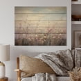thumbnail image 1 of Designart "Whispering Breeze Among Purple Wildflowers II" Floral Print on Natural Pine Wood, 1 of 5
