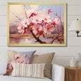 thumbnail image 1 of Designart "Whispering Cherry Blossoms in Pink II" Floral Framed Wall Art Decor - Traditional Pink Flowers Hallway Framed Wall Art Decor, 1 of 6