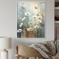 thumbnail image 1 of Designart "Whispering Gardens Of Beige Wildflowers I" Wildflowers Floater Framed Wall Art Living Room, 1 of 5