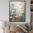 thumbnail image 1 of Designart "Whispering Gardens Of Beige Wildflowers I" Wildflowers Floater Framed Wall Art Living Room, 1 of 5