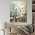 thumbnail image 1 of Designart "Whispering Gardens Of Beige Wildflowers I" Wildflowers Floater Framed Wall Art Living Room, 1 of 5