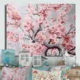 thumbnail image 1 of Designart "Whispering Sakura Blossoms V" Floral Metal Wall Decor, 1 of 5