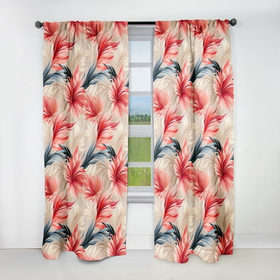 Designart "Whispering Tropics I" Tropical Blackout Curtain Single Panel