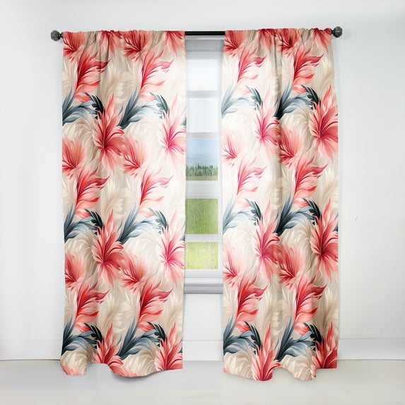 Designart "Whispering Tropics I" Tropical Room Darkening Curtain Panel
