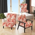 thumbnail image 1 of Designart "Whispering Tropics IV" Pink Tropical Upholstered Accent Chair - Tropical Arm Chair For Living Room, 1 of 5