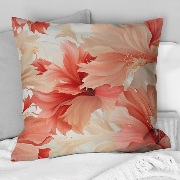 Designart "Whispering Tropics IV" Tropical Printed Throw Pillow