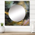 thumbnail image 1 of Designart "Whispers of Gold Ferns" Floral Ferns Gold Large Square Mirror - Square Bedroom Mirror Printed Wall Decor - Modern Square Printed Wall Mirror Art, 1 of 1