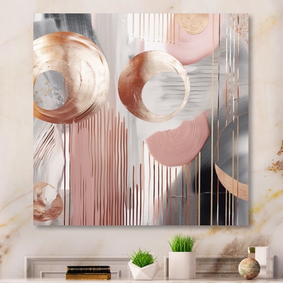 Designart "Whispers Of Marble V" Abstract Marble Canvas Print