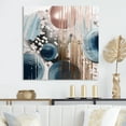 thumbnail image 1 of Designart "Whispers in Marble An Abstract Tale IV" Abstract Marble Metal Wall Art, 1 of 5