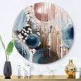 thumbnail image 1 of Designart "Whispers in Marble An Abstract Tale IV" Abstract Marble Round Metal Art, 1 of 5