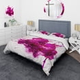 thumbnail image 1 of Designart "Whispers of Magenta Secrets III" Abstract Liquid Ink Bedding Covert Set - Modern Pink Abstract Bed Set With 2 Shams, 1 of 6