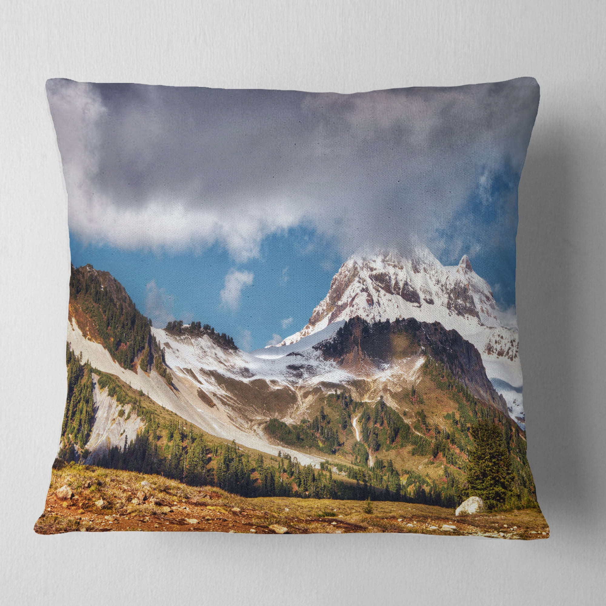 Designart Whistler Mountain British Columbia - Throw Pillow - 18x18