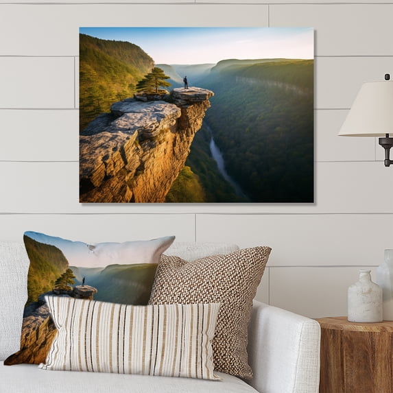 Designart "Whitaker Point in Arkansas I" Landscapes Metal Wall Art