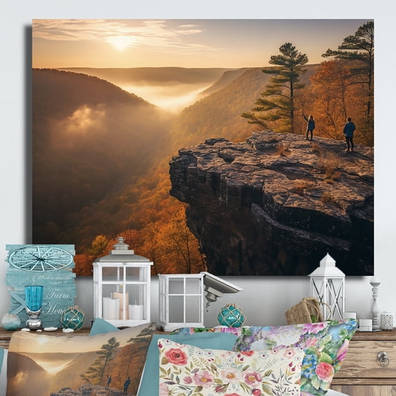 Designart "Whitaker Point in Arkansas II" Landscapes Metal Art Print