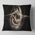 thumbnail image 1 of Designart White Abstract Fractal Design in Black - Abstract Throw Pillow - 16x16, 1 of 4