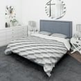 thumbnail image 1 of Designart 'White Abstract Pattern' Scandinavian Duvet Cover Set, 1 of 4