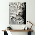 thumbnail image 1 of Designart "White And Black Tranquility Unleashed V" Abstract Marble Wall Art Print, 1 of 5