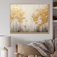 thumbnail image 1 of Designart "White And Gold Minimalist Forest I" Forest Floater Framed Wall Decor, 1 of 5