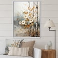 thumbnail image 1 of Designart "White And Grey Brich Woods composition II" Landscape Trees Floater Framed Canvas Print, 1 of 7