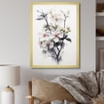 thumbnail image 1 of Designart "White Apple Blossom Minimalism II" Apple Blossom Picture Framed Wall Art Prints, 1 of 5