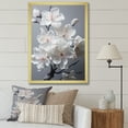 thumbnail image 1 of Designart "White Apple Blossom Minimalism III" Apple Blossom Picture Framed Wall Art Living Room, 1 of 5