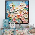 thumbnail image 1 of Designart "White Apple Blossom composition" Floral Floater Framed Wall Art Print, 1 of 7
