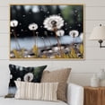 thumbnail image 1 of Designart "White Black Dandelion I" Floral Floater Framed Canvas Art Print, 1 of 7