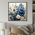 thumbnail image 1 of Designart "White Bloom Blue Bonnets Arrangement I" Blue Bonnets Floater Framed Wall Art Living Room, 1 of 5
