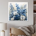 thumbnail image 1 of Designart "White Bloom Blue Bonnets Arrangement III" Blue Bonnets Picture Framed Wall Decor, 1 of 5