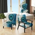 thumbnail image 1 of Designart "White Blue Minimalism Moon" Upholstered Abstract Collages Accent Chair and Modern & Contemporary Arm Chair - Multiple Color & Pattern, 1 of 7