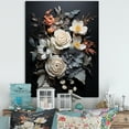thumbnail image 1 of Designart "White Blue Seasonal Flowers Seasonal gracefulness I" Floral Canvas Art Print, 1 of 5