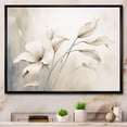 thumbnail image 1 of Designart "White Botanical gracefulness III" Abstract Botanicals Floater Framed Wall Decor, 1 of 7