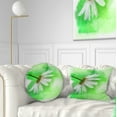 thumbnail image 1 of Designart White Chamomile with Green Splashes - Floral Throw Pillow - 12x20, 1 of 5